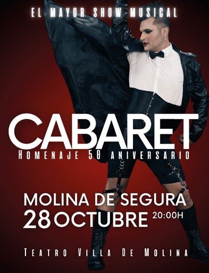 El espectáculo musical CABARET llega al Teatro Villa de Molina el sábado 28 de octubre