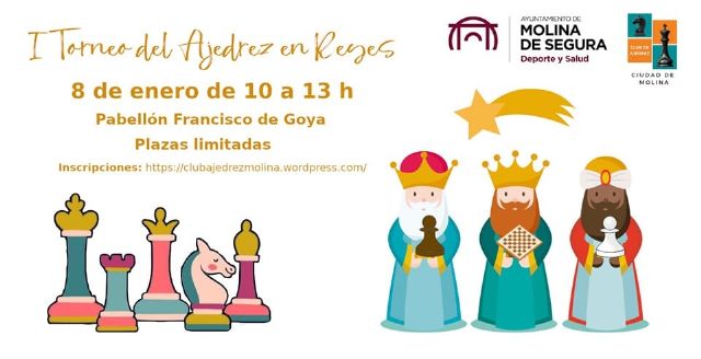 El I Torneo de Ajedrez en Reyes se juega el sábado 8 de enero en el pabellón del IES Francisco de Goya