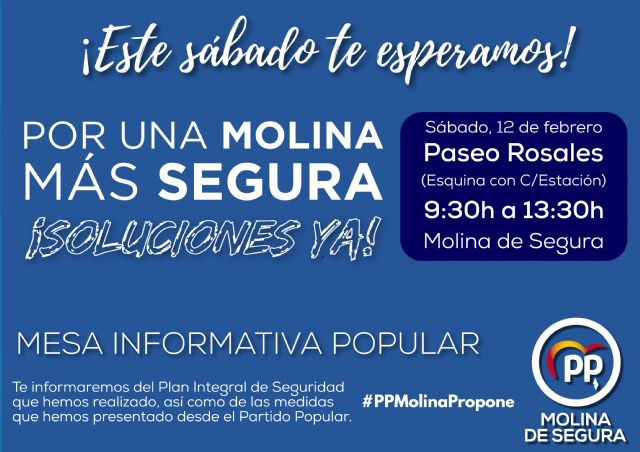 El Partido Popular continua con su campaña 'por una Molina más Segura', para dar a conocer su Plan Integral de Seguridad y sus propuestas