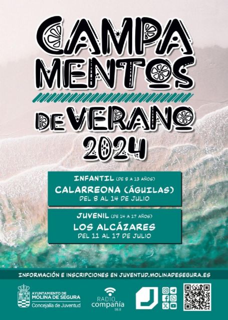 La Concejalía de Juventud de Molina de Segura presenta la oferta de campamentos de verano 2024 para niños y jóvenes de 8 a 17 años