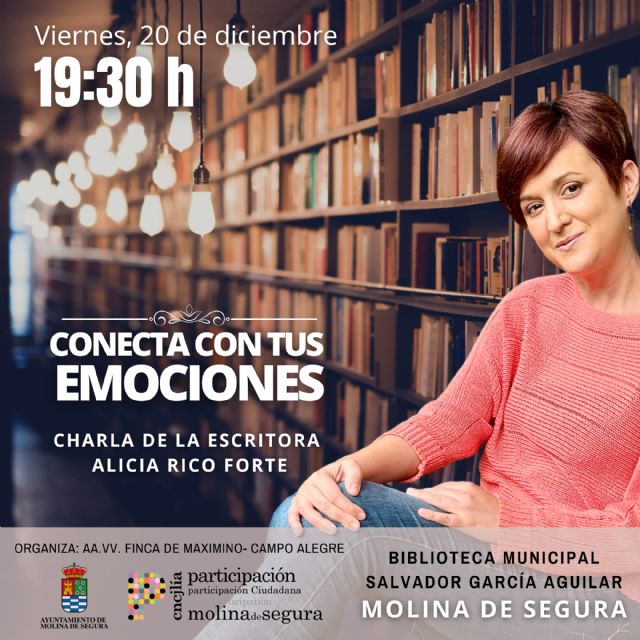 La escritora Alicia Rico Forte invita a conectar con las emociones en la Biblioteca Municipal Salvador García Aguilar de Molina de Segura