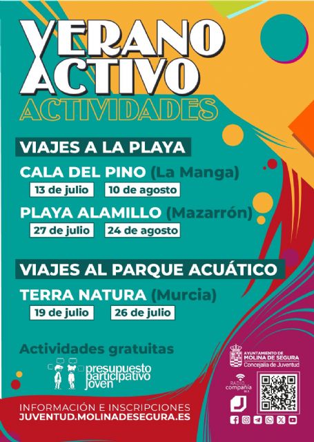 La Concejalía de Juventud presenta  el programa VERANO ACTIVO 2024, una amplia oferta de actividades destinada a los jóvenes