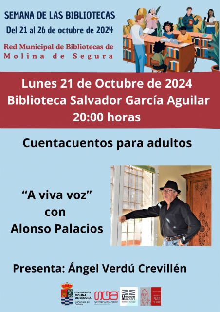 Alonso Palacios ofrece el cuentacuentos para adultos A viva voz hoy lunes 21 de octubre